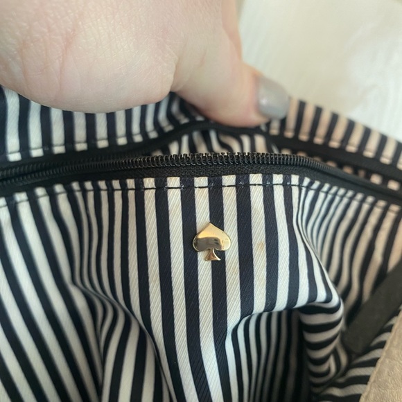 Kate Spade Leather Shoulder Bag EUC TAN AND IVORY - Picture 8 of 9